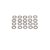 Twenty-five metal washers arranged in grid