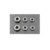 Six metal ball bearings on dark background