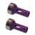 Pair of purple anodized metal cylindrical parts