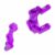 Pair of purple anodized CNC machined brackets