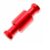 Red anodized metal spacer with hexagonal ends