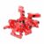 Red anodized CNC machined RC suspension assembly