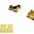 Gold machined RC parts with MRZ Atomic logo