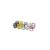 Assorted colored coil springs on white background