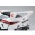White Toyota race car rear with spoiler