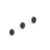Three small black pinion gears on white