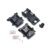 Black RC car chassis plastic parts