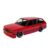 Red lowered station wagon with black rims