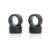 Four black rubber tires stacked in pairs