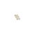Six brass washers on white background